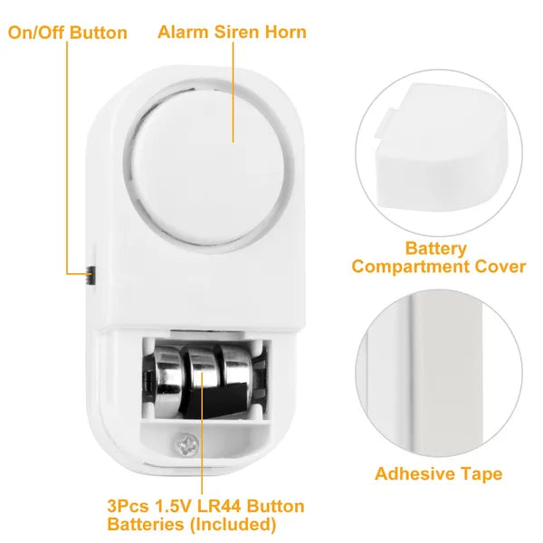 Alarme Magnétique Porte et Fenêtre 90dB — Sécurité Maison Sans Fil