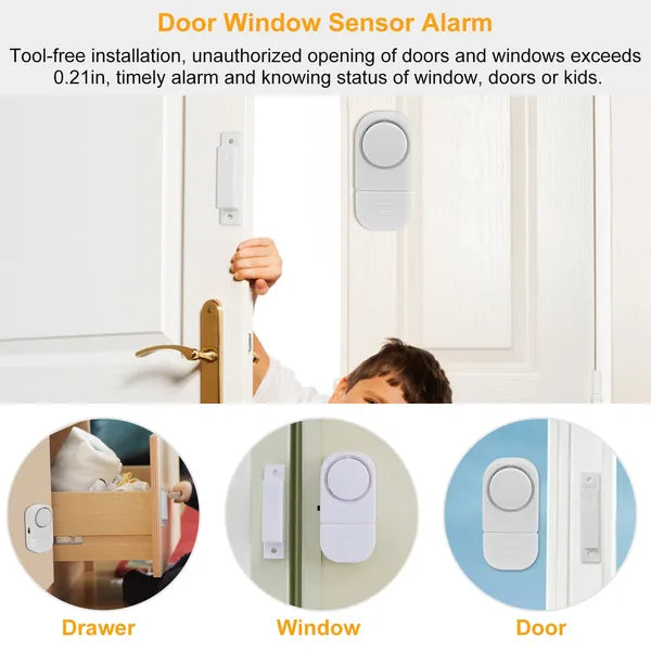 Alarme Magnétique Porte et Fenêtre 90dB — Sécurité Maison Sans Fil
