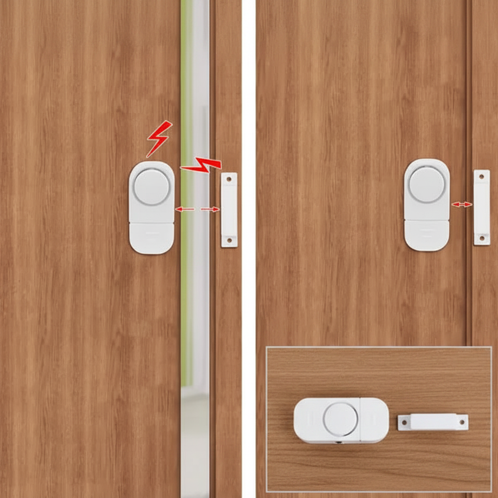 Alarme Magnétique Porte et Fenêtre 90dB — Sécurité Maison Sans Fil