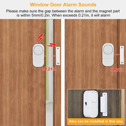 Alarme Magnétique Porte et Fenêtre 90dB — Sécurité Maison Sans Fil