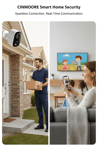 Caméra de surveillance WiFi sans fil BC22. Vision nocturne couleur HD, sécurité intelligente - Gadgets - shop