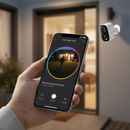 Caméra de surveillance WiFi sans fil BC22. Vision nocturne couleur HD, sécurité intelligente - Gadgets - shop