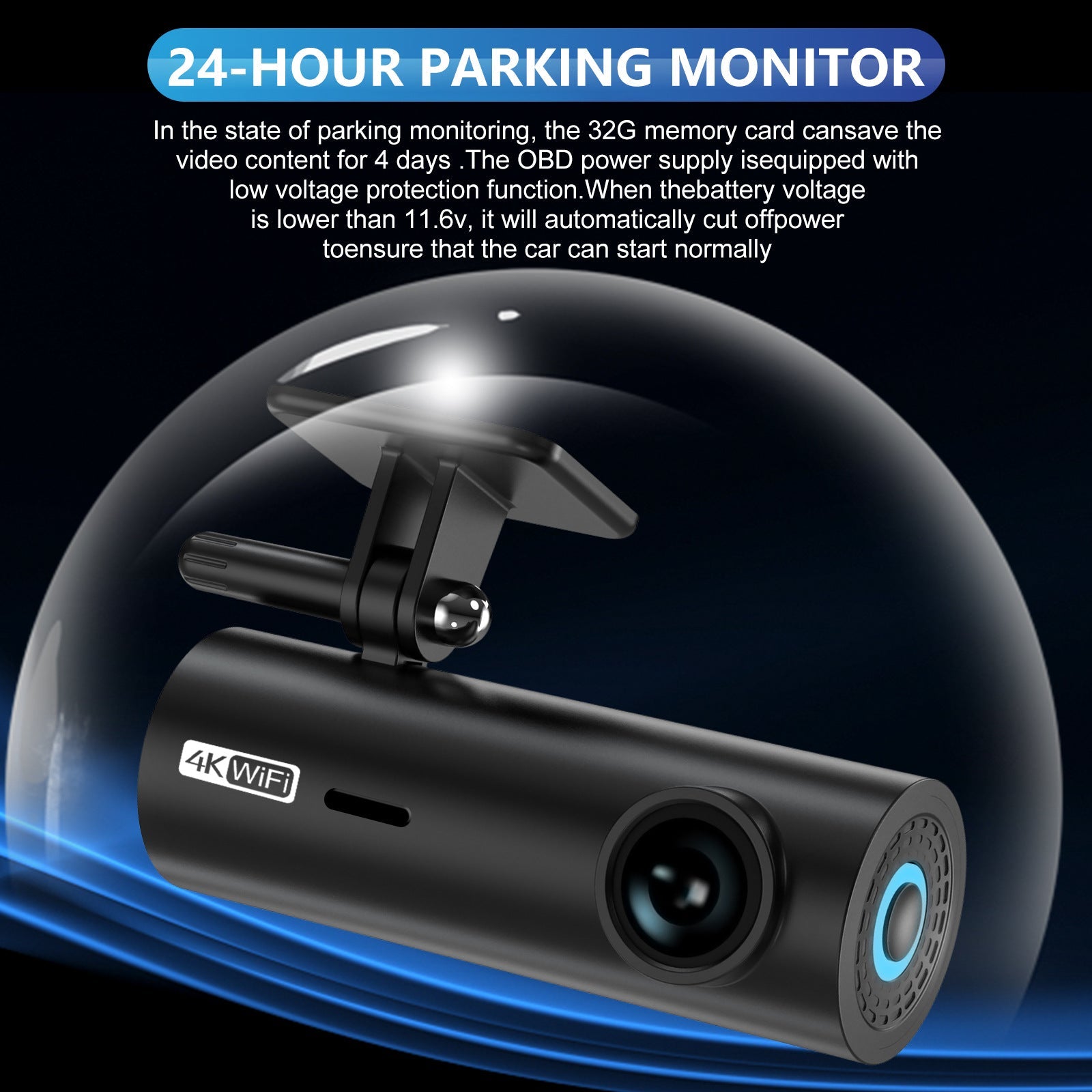 Dashcam 4K Wi - Fi pour voiture - Gadgets - shop