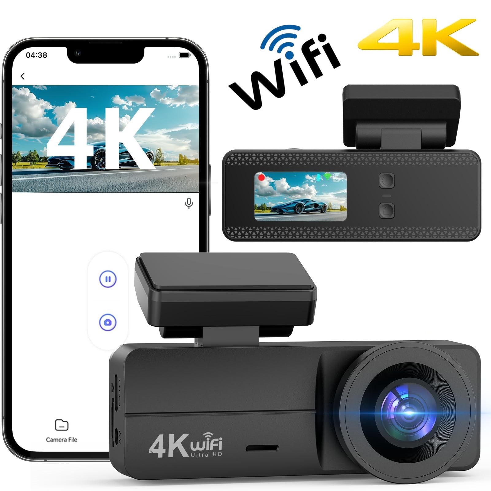 Pack Dashcam 4K WiFi + Carte SD 64GB Gratuite - Kit Complet Prêt à l'Emploi - Gadgets - Shop